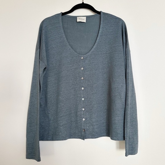 WRAP London 100% Linen Button Through Shirt US 6 - Picture 1 of 10